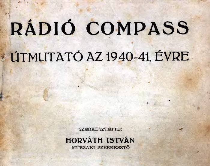 RADIO COMPASS 1940-41 címlap
