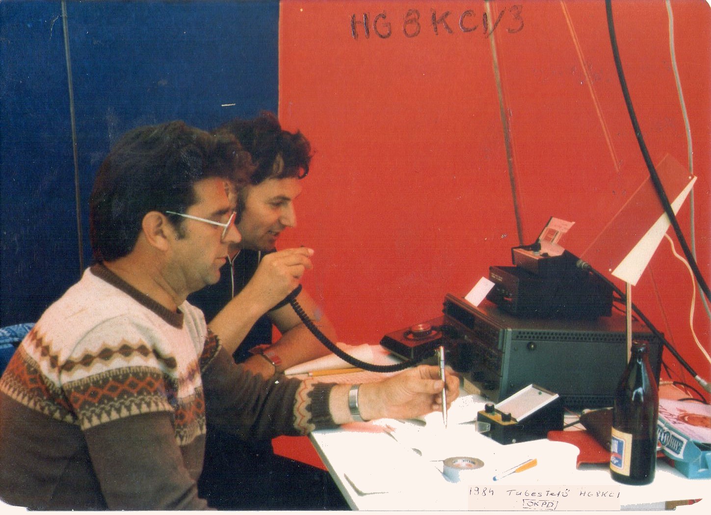 Bakos Sanyi HA8DK - Majsai Miska HA8CL HG8KCI/3 1984 Tubes-tető OK Polni Den